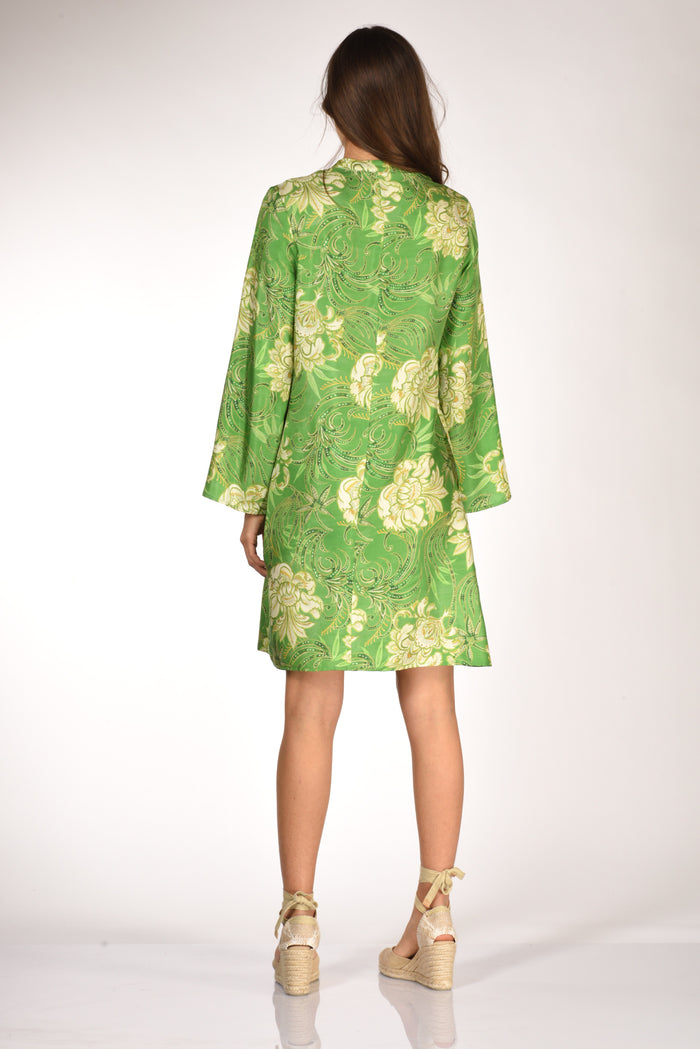 Malìparmi Abito Stampato Verde/beige Donna - 5