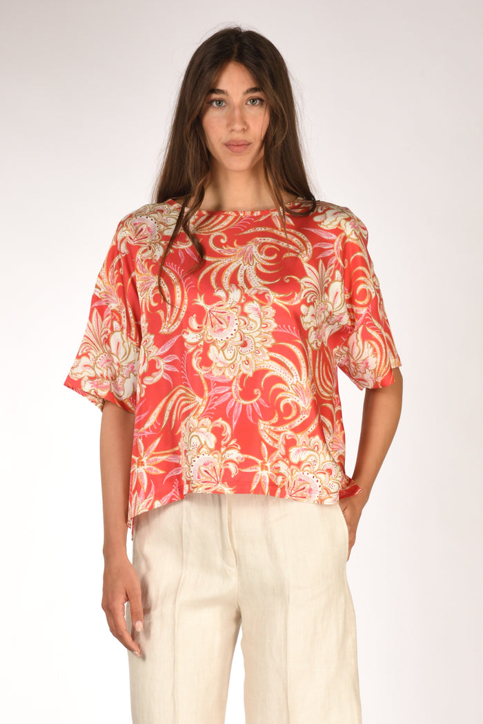 Malìparmi Camicia Stampata Rosso/beige Donna - 1