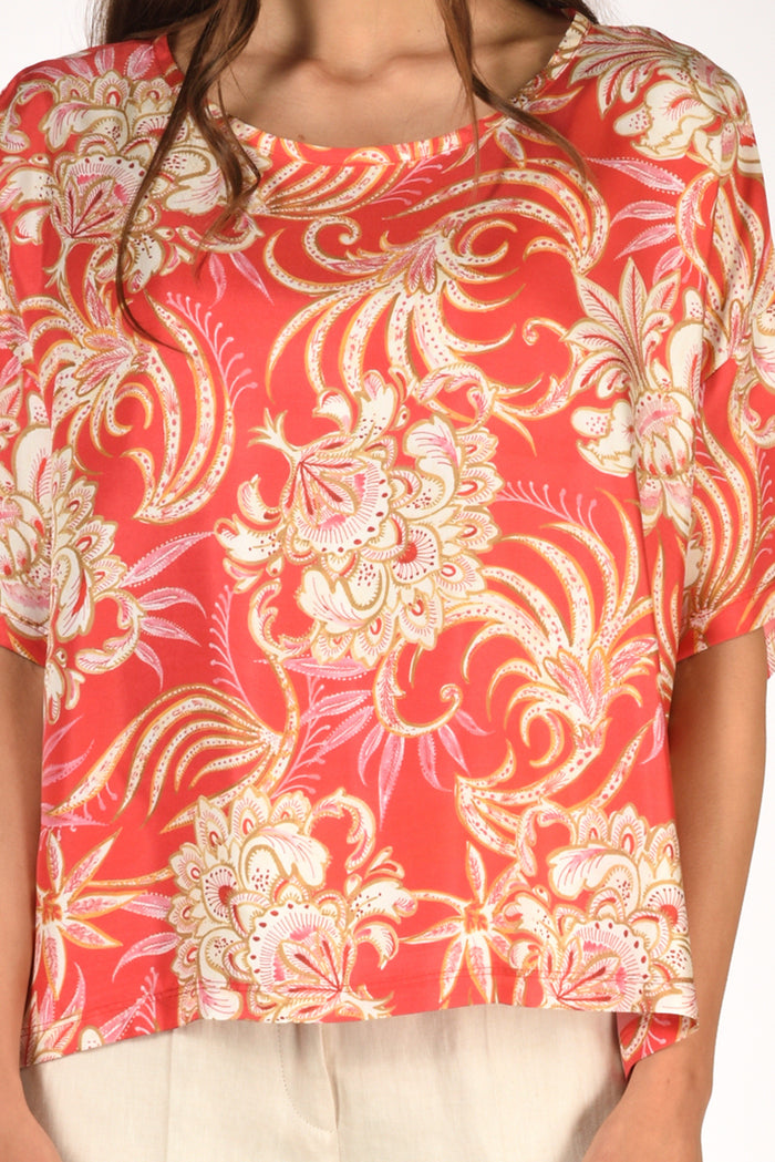 Malìparmi Camicia Stampata Rosso/beige Donna - 3