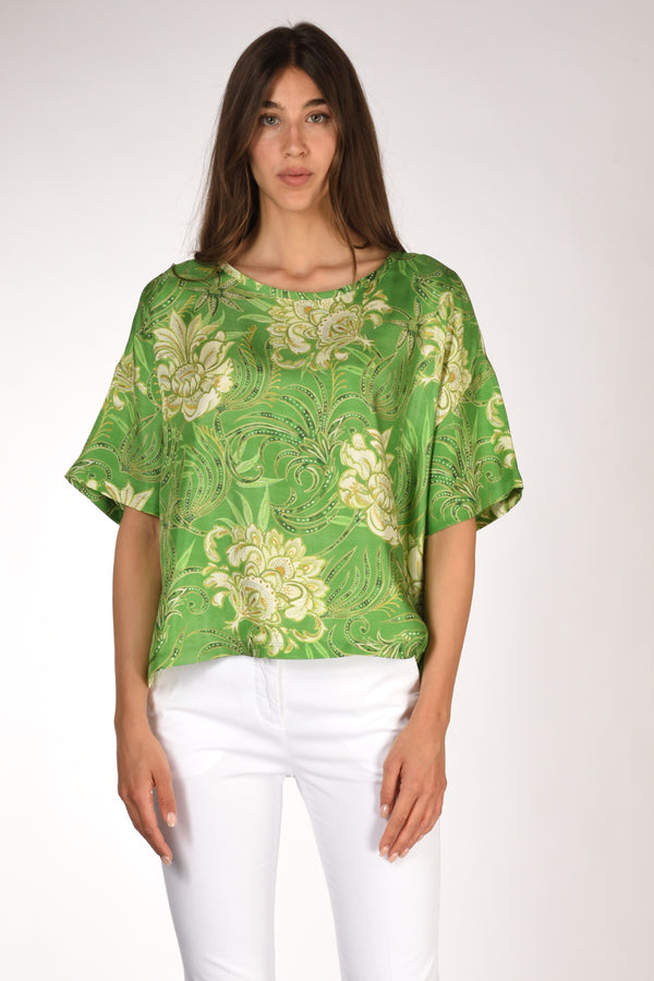 Malìparmi Camicia Stampata Verde/beige Donna-2