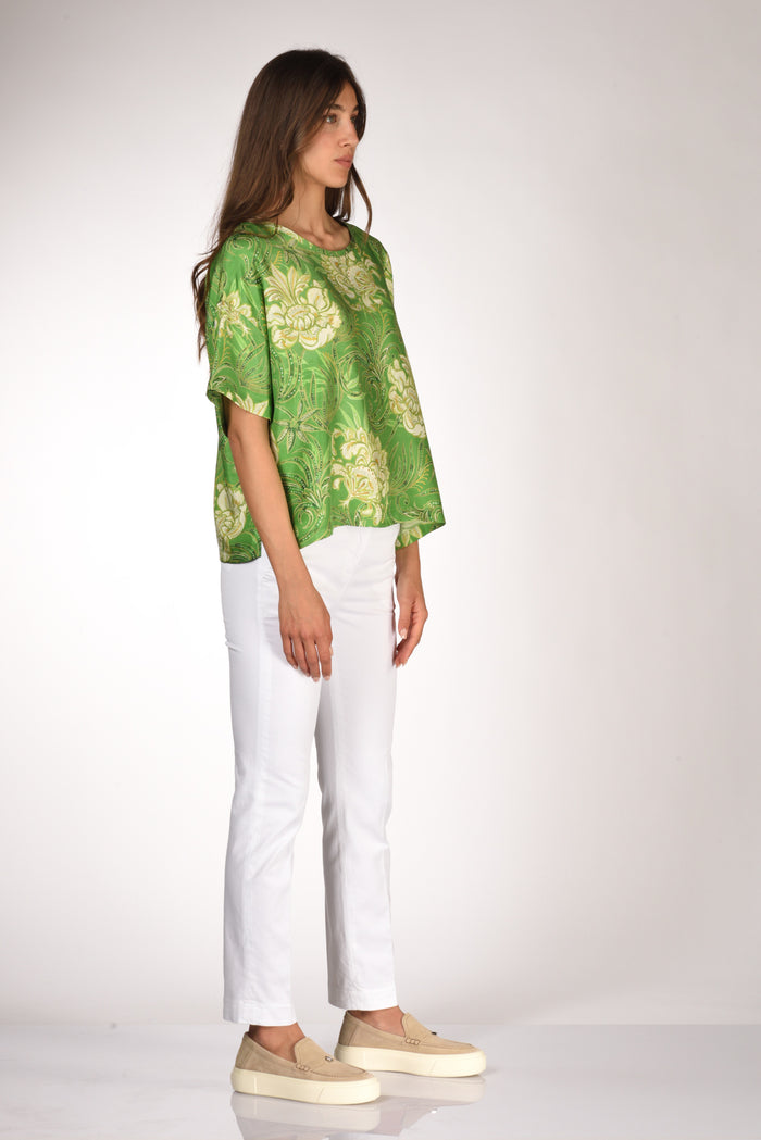 Malìparmi Camicia Stampata Verde/beige Donna - 4