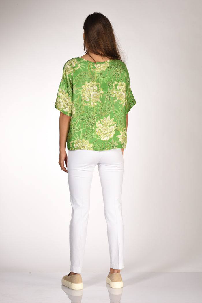 Malìparmi Camicia Stampata Verde/beige Donna - 5