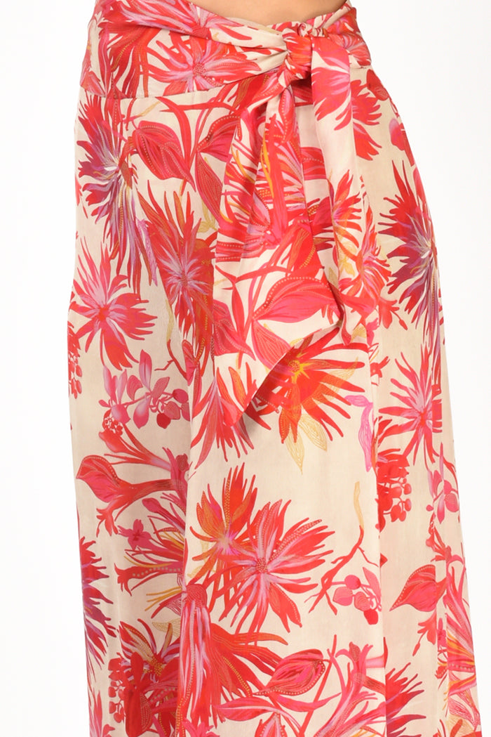 Malìparmi Pantalone Stampato Rosso/beige Donna - 4