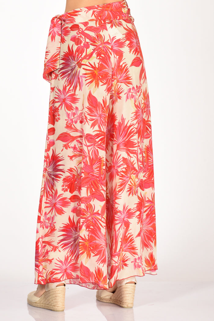 Malìparmi Pantalone Stampato Rosso/beige Donna - 6