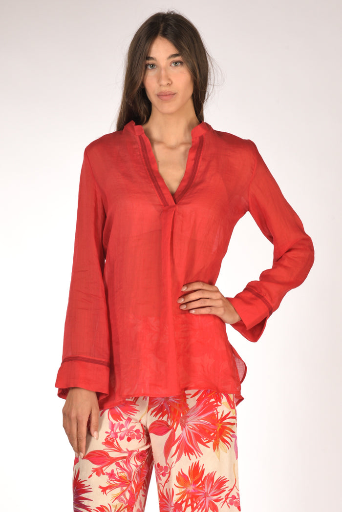 Malìparmi Camicia Rosso Corallo Donna - 1