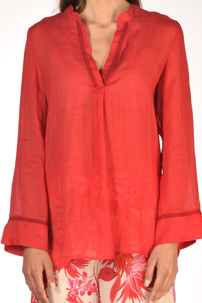 Malìparmi Camicia Rosso Corallo Donna - 3