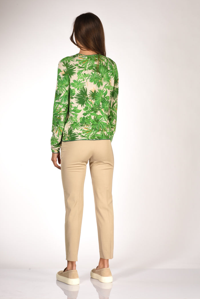 Malìparmi Cardigan Stampa Verde/beige Donna - 5