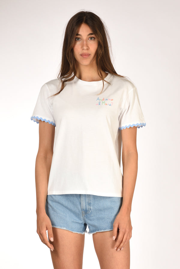 Mc2 Saint Barth Tshirt Emilie Bianco Donna-2