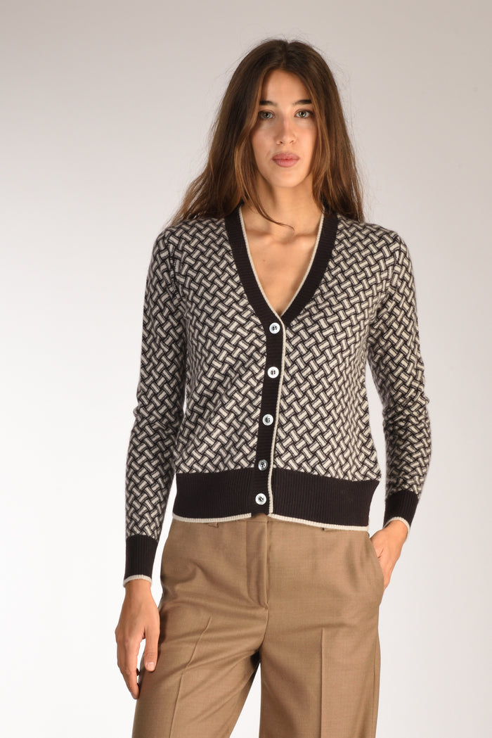 Drumohr Cardigan Marrone/beige Donna - 1