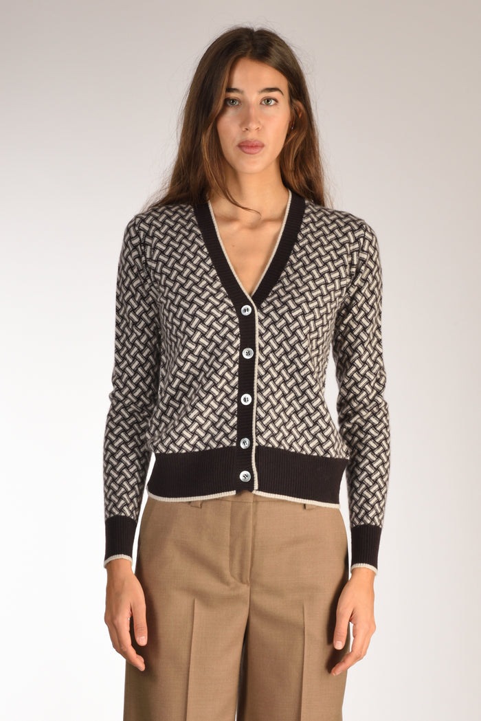 Drumohr Cardigan Marrone/beige Donna - 2