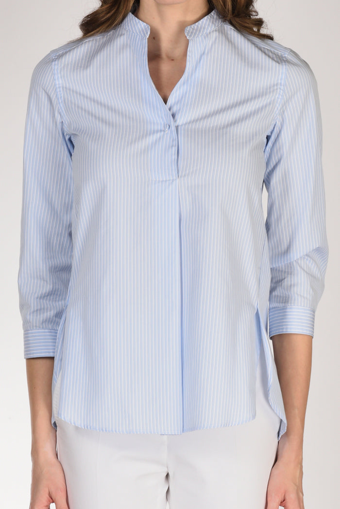 Sarte Pettegole Camicia Righe Azzurro/bianco Donna - 3