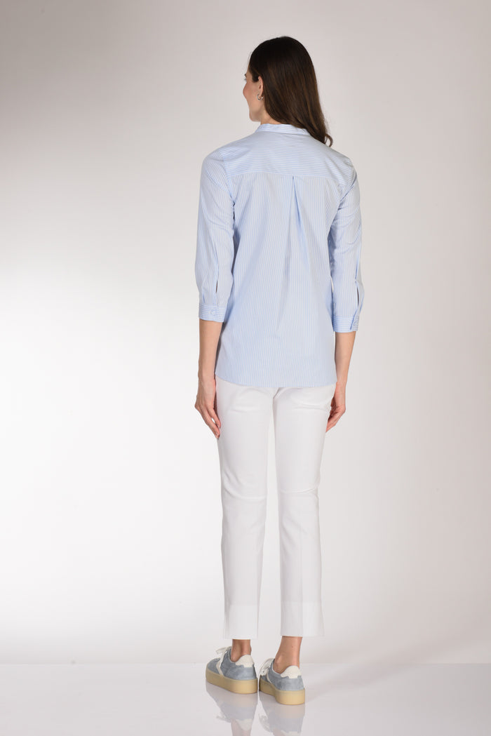 Sarte Pettegole Camicia Righe Azzurro/bianco Donna - 5