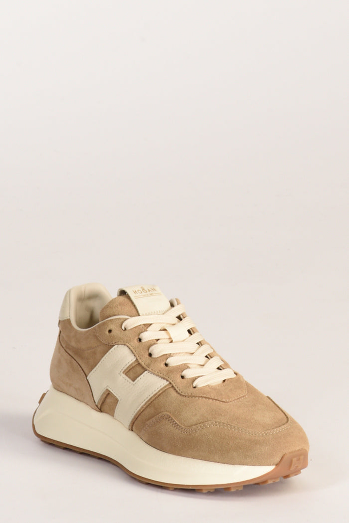 Hogan Sneakers H Patch Beige Donna - 3