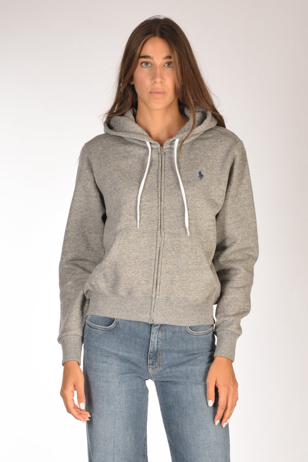 Polo Ralph Lauren Felpa Full Zip Grigio Donna