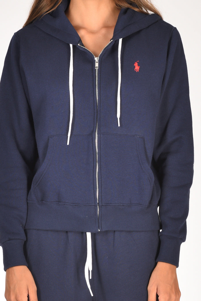Polo Ralph Lauren Felpa Full Zip Blu Donna - 3