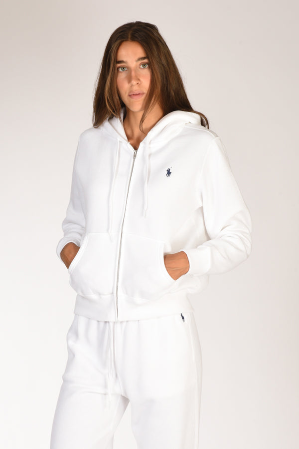 Polo Ralph Lauren Felpa Full Zip Bianco Donna