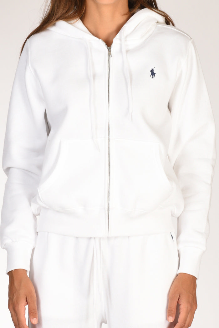 Polo Ralph Lauren Felpa Full Zip Bianco Donna - 3