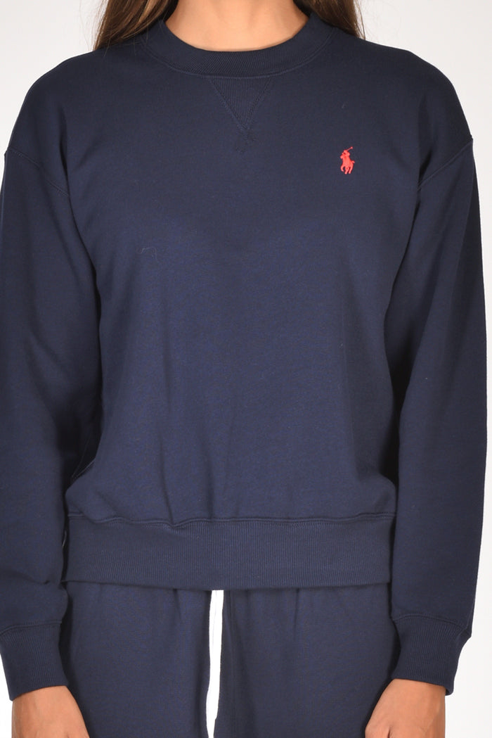 Polo Ralph Lauren Felpa Girocollo Blu Donna - 3