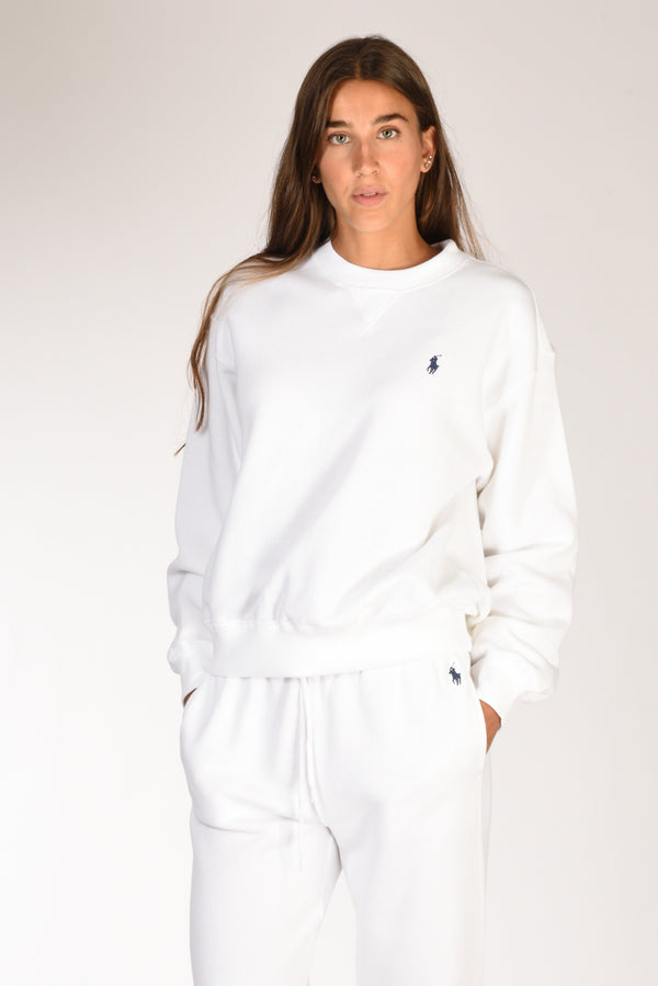 Polo Ralph Lauren Felpa Girocollo Bianco Donna