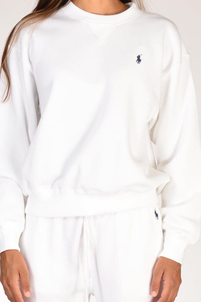 Polo Ralph Lauren Felpa Girocollo Bianco Donna - 3