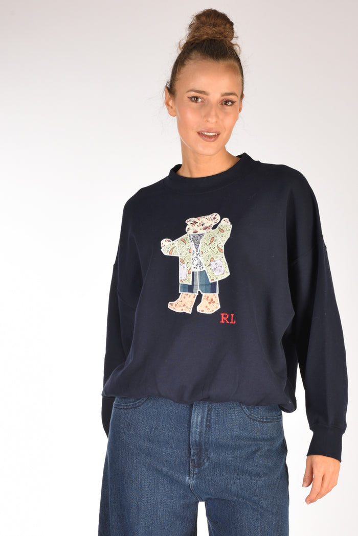 Polo Ralph Lauren Felpa Orso Blu Donna - 1