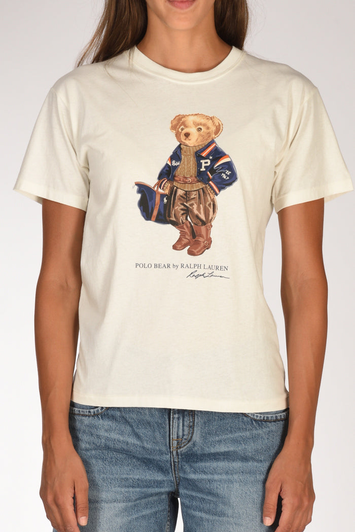 Polo Ralph Lauren Tshirt Orso Bianco Donna - 3