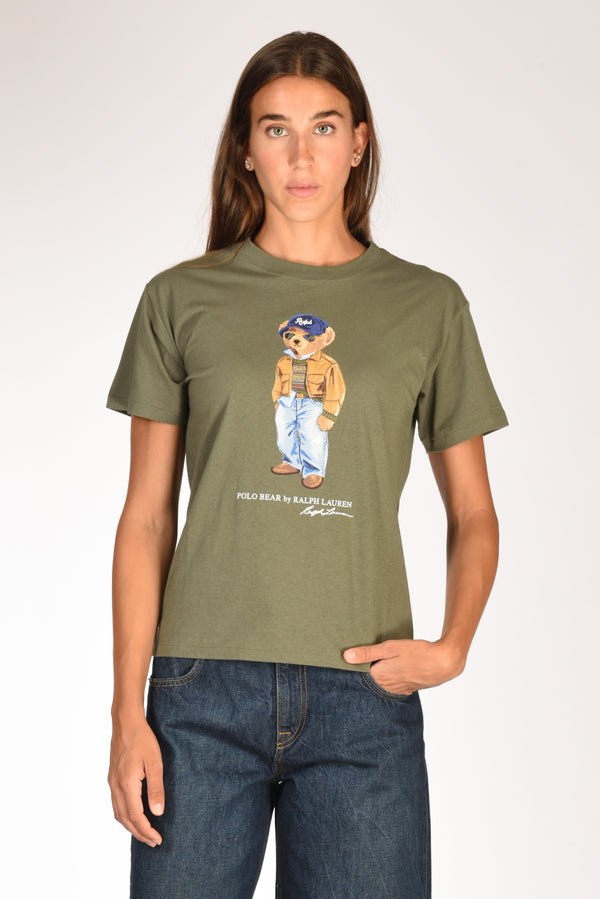 Polo Ralph Lauren Tshirt Orso Verde Donna