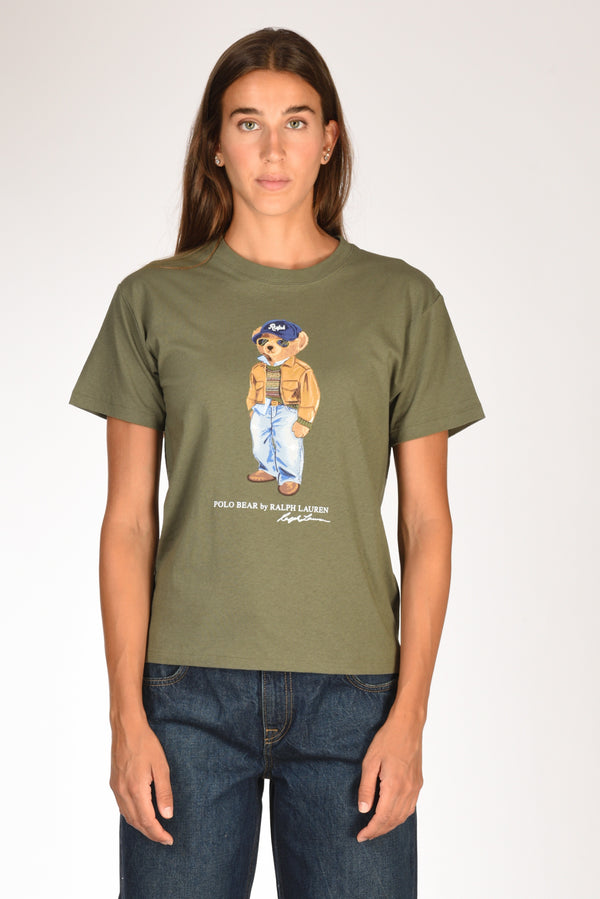 Polo Ralph Lauren Tshirt Orso Verde Donna-2