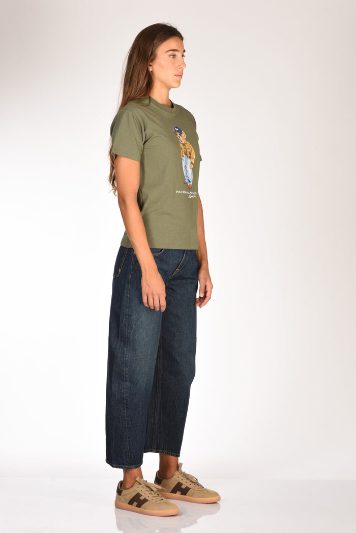 Polo Ralph Lauren Tshirt Orso Verde Donna - 4