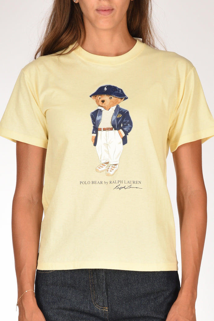 Polo Ralph Lauren Tshirt Orso Giallo Donna - 3