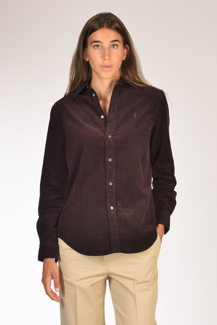 Polo Ralph Lauren Camicia Costine Marrone Donna - 1