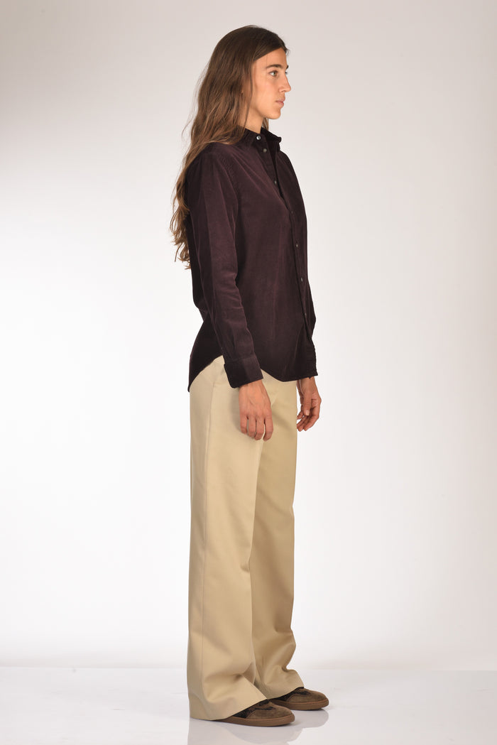 Polo Ralph Lauren Camicia Costine Marrone Donna - 4