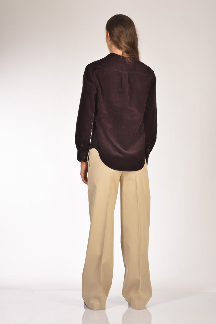 Polo Ralph Lauren Camicia Costine Marrone Donna - 5