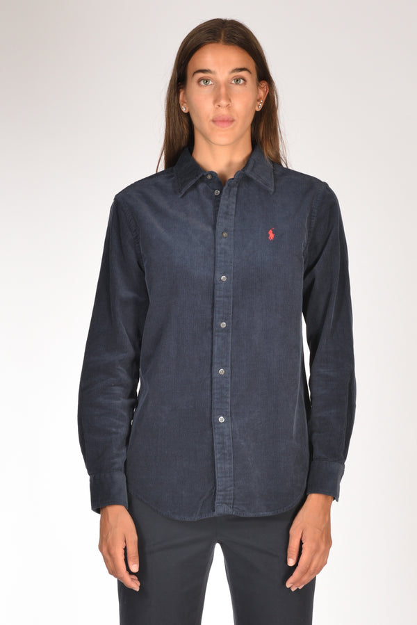 Polo Ralph Lauren Camicia Costine Blu Donna-2