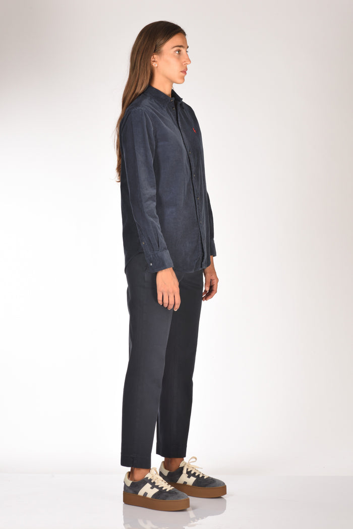 Polo Ralph Lauren Camicia Costine Blu Donna - 4