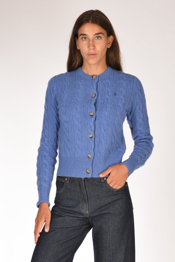 Polo Ralph Lauren Cardigan Polo Azzurro Donna