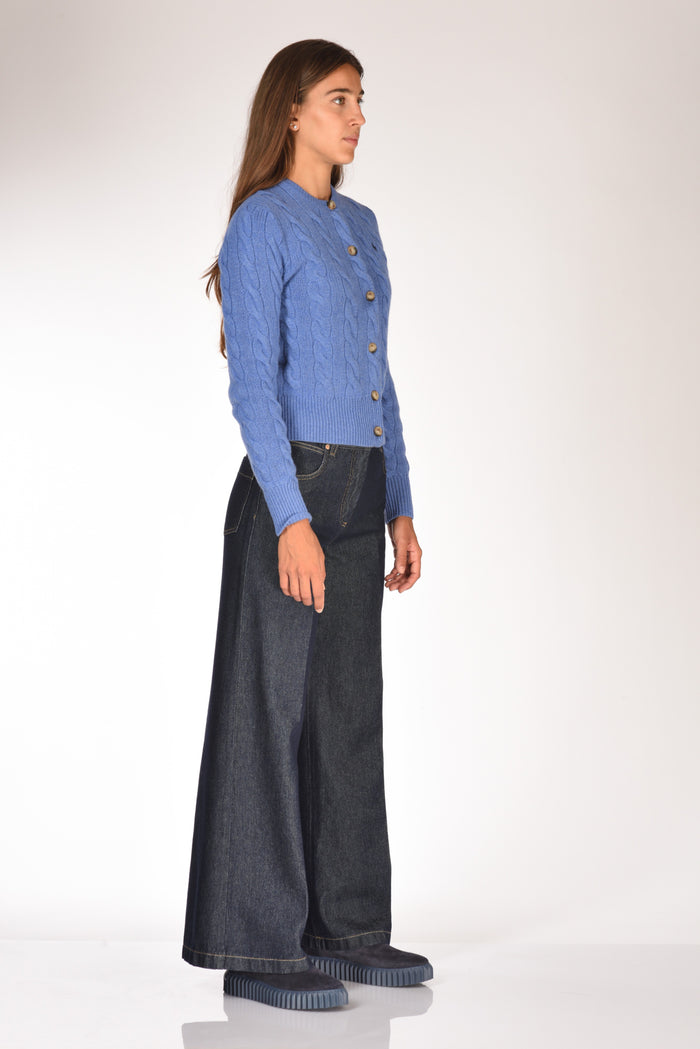 Polo Ralph Lauren Cardigan Polo Azzurro Donna - 4