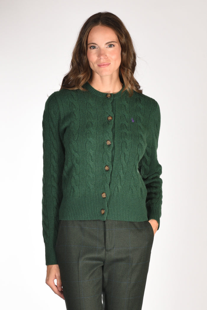 Polo Ralph Lauren Cardigan Polo Verde Donna - 1
