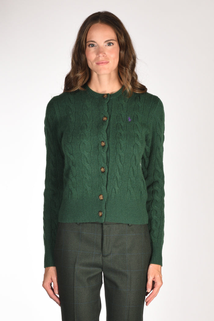Polo Ralph Lauren Cardigan Polo Verde Donna - 2