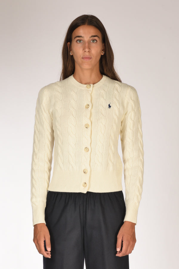 Polo Ralph Lauren Cardigan Polo Bianco Donna-2