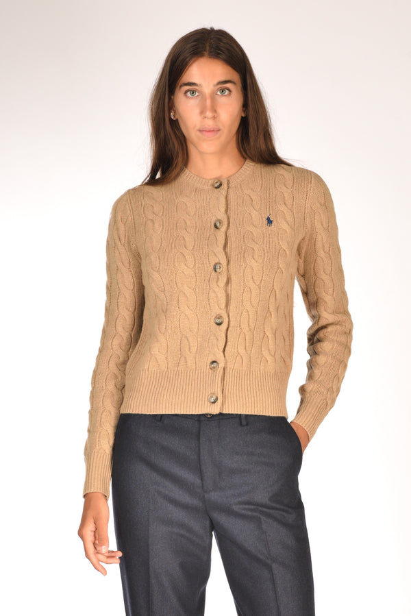 Polo Ralph Lauren Cardigan Polo Beige Donna