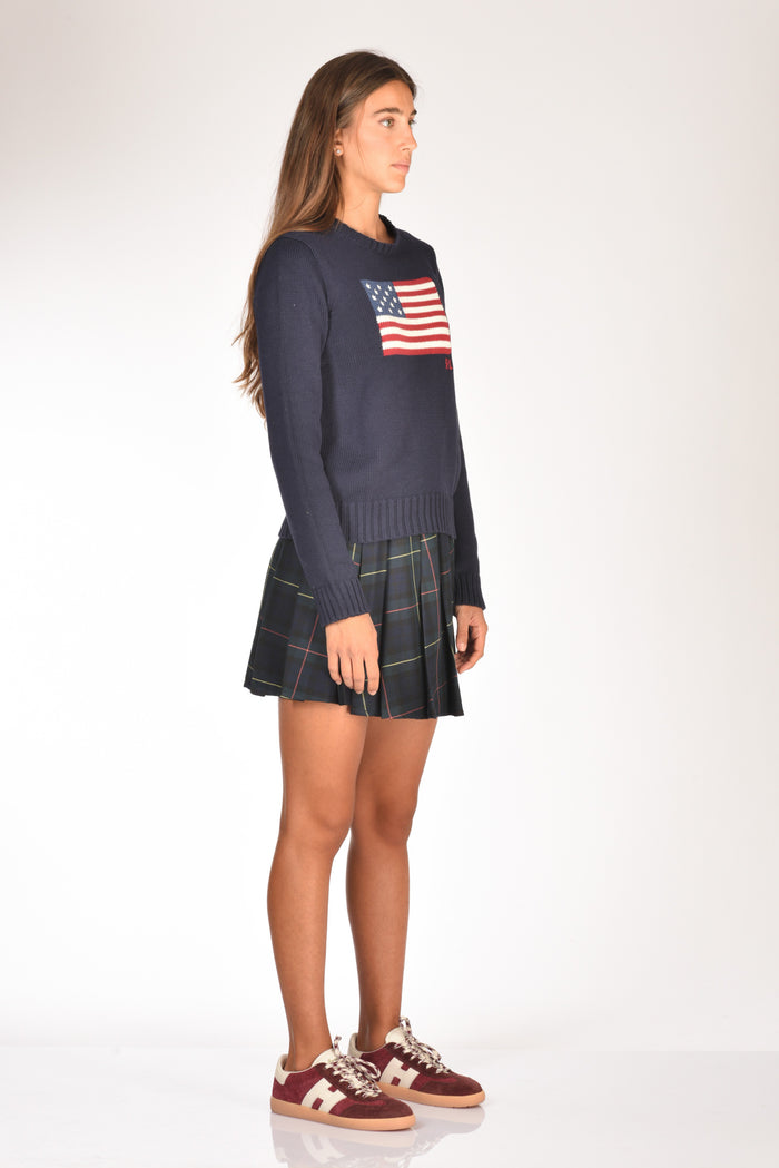 Polo Ralph Lauren Maglia Bandiera Blu Donna - 4
