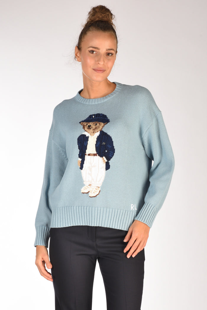Polo Ralph Lauren Maglia Orso Azzurro Donna - 1