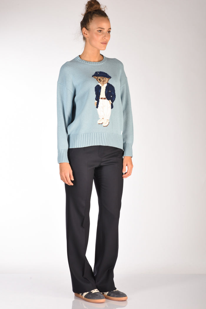 Polo Ralph Lauren Maglia Orso Azzurro Donna - 4