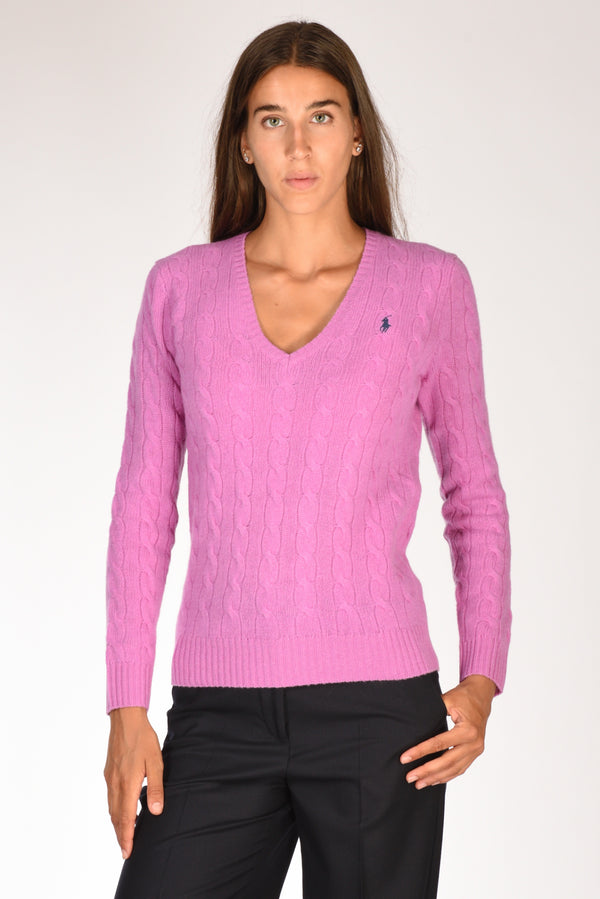Polo Ralph Lauren Maglia V Polo Rosa Donna