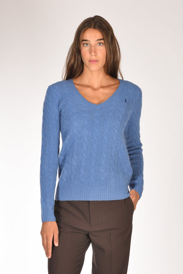 Polo Ralph Lauren Maglia V Polo Azzurro Scuro Donna