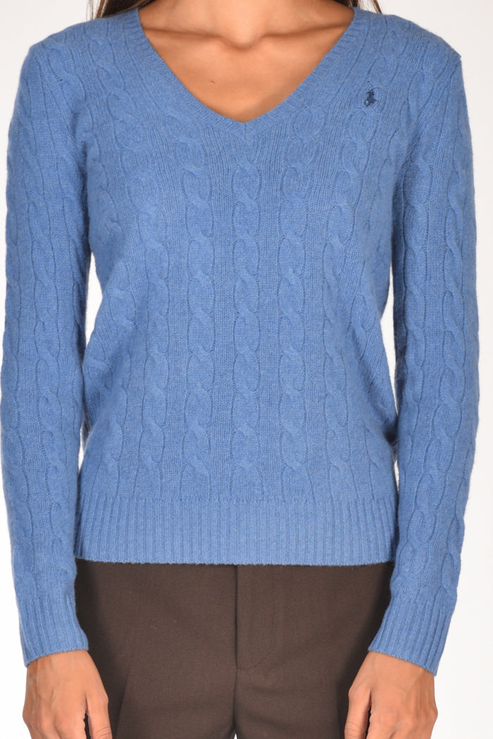 Polo Ralph Lauren Maglia V Polo Azzurro Scuro Donna - 3