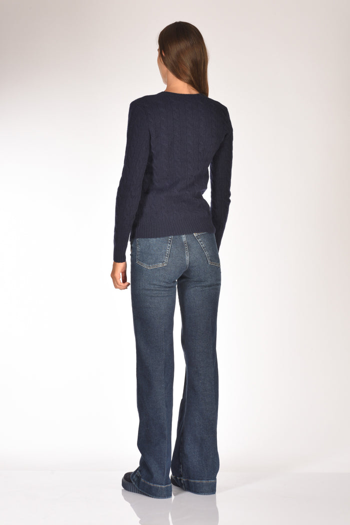 Polo Ralph Lauren Maglia V Polo Blu Donna - 5