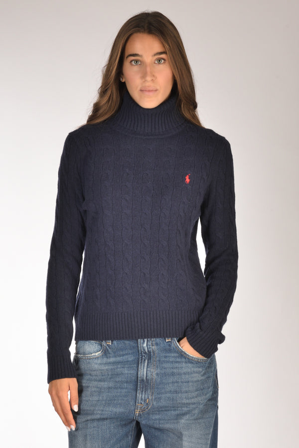 Polo Ralph Lauren Collo Alto Polo Blu Donna