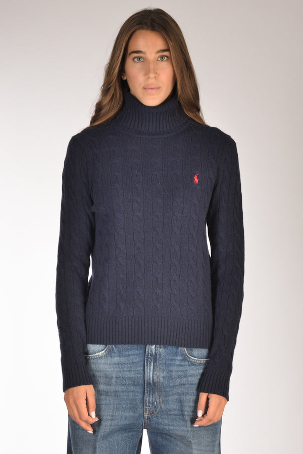 Polo Ralph Lauren Collo Alto Polo Blu Donna-2